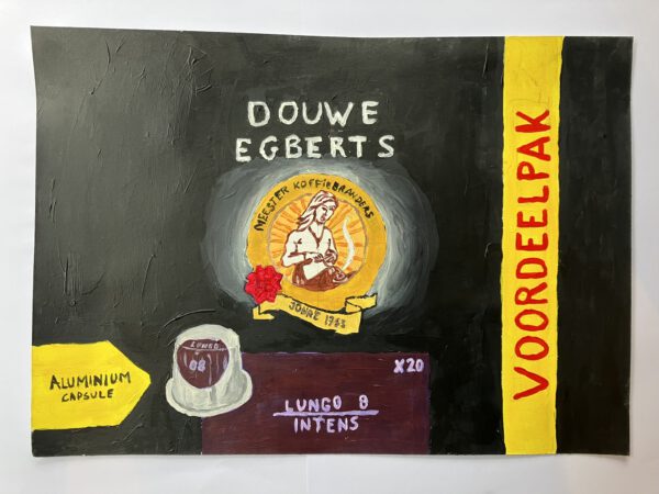 Douwe Egberts, Lungo 8 Intens X20, 2024 painting by niek de greef
