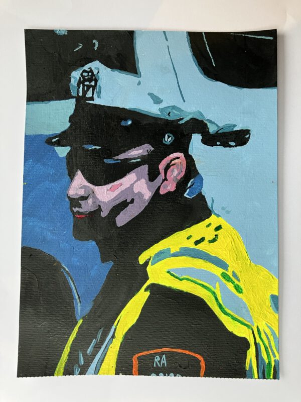 NY police, 2023 acrylic on paper by niek de greef