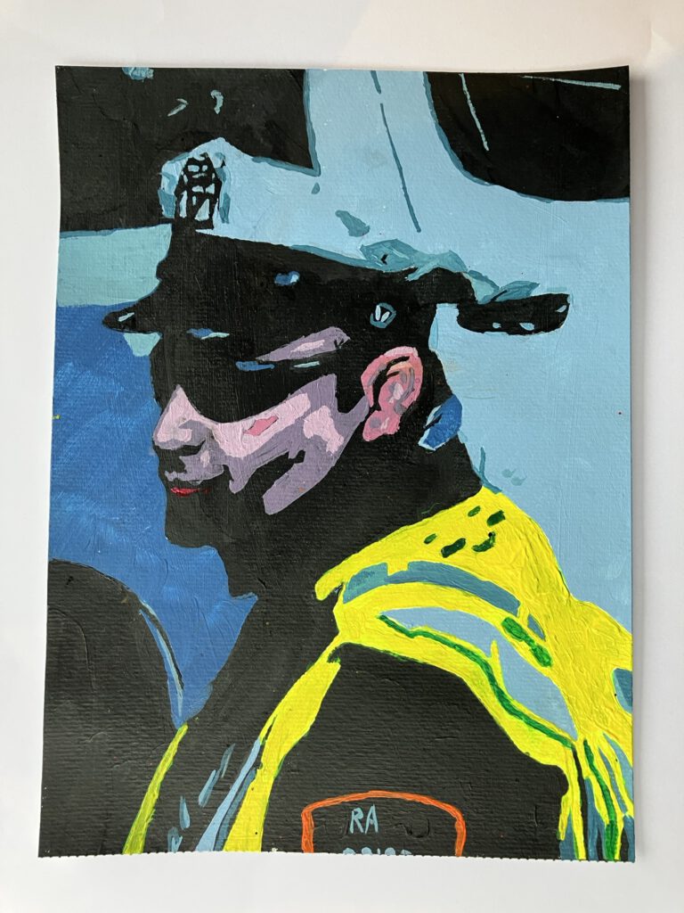 NY police, 2023 acrylic on paper by niek de greef
