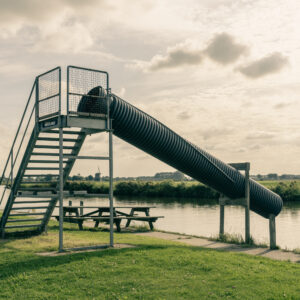 waterglijbaan, winkel phototography print by Niek de Greef