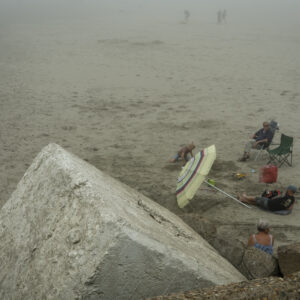 foggy beach, velsen-zuid, phototography print by Niek de Greef